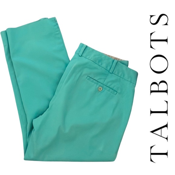 Talbots Mid Rise Signature Turquoise Crops Size 12 - Picture 1 of 8